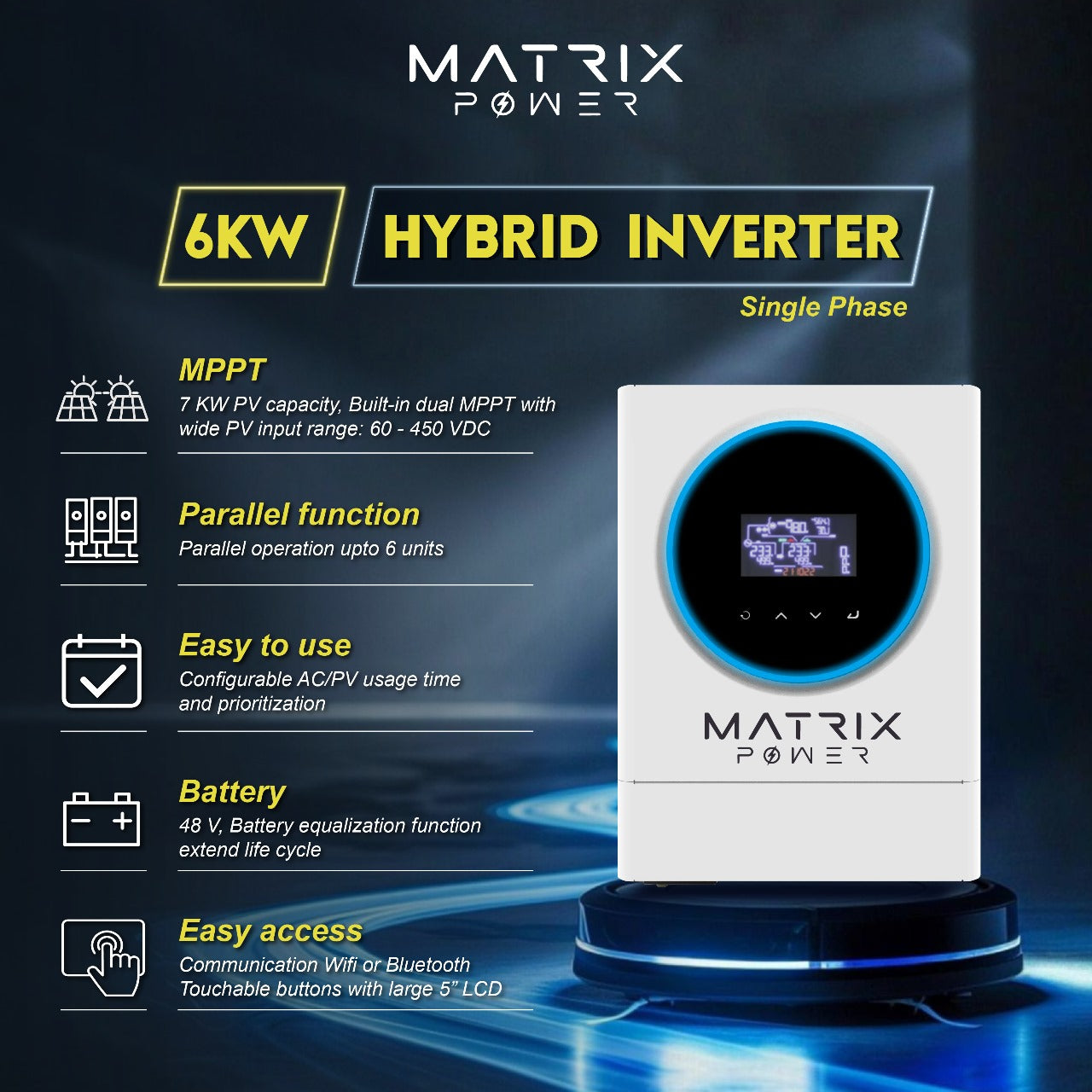 Hybrid Inverter 6KW Matrix Power
